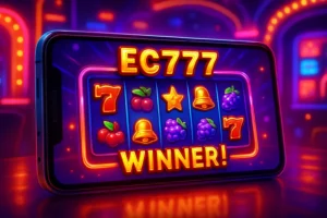 A Screen showing an E777 winner