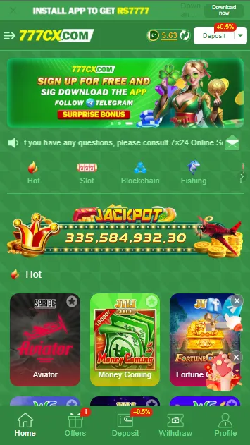 Homescreen 777cx Game