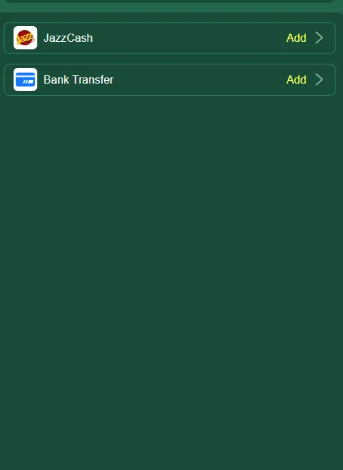 Withdrawal Easypaisa Jazzcash Bank Transfer